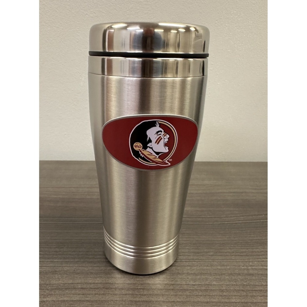 Brand New Florida State Seminoles 14 ounce Stainless Steel Travel Mug NCAA
